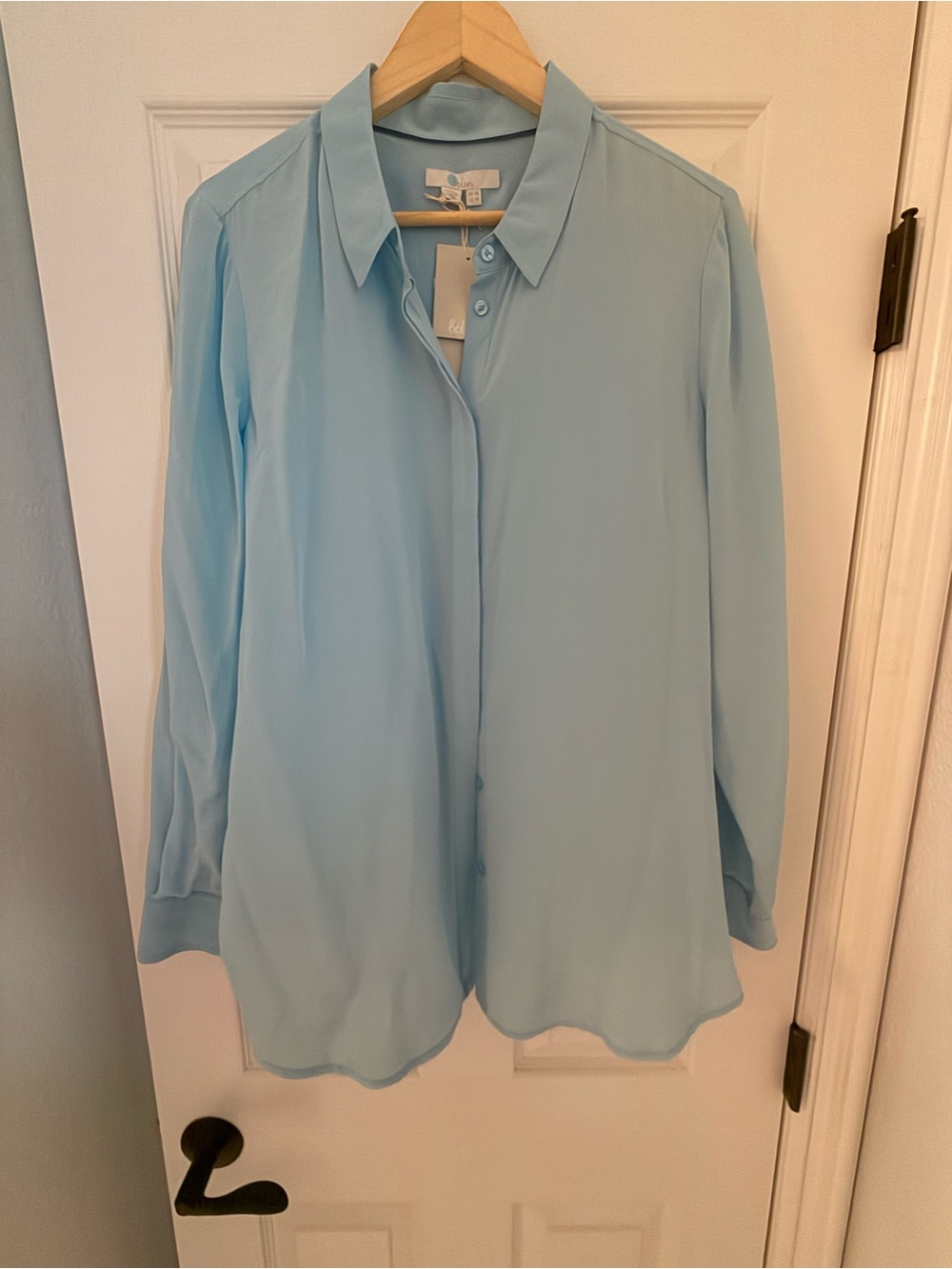 Boden Light Blue Button-Down Blouse